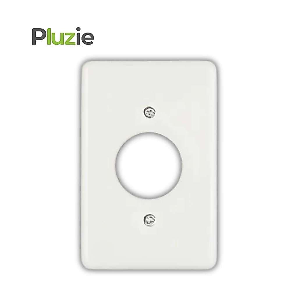Placa para 1 Tomada Redonda 4x2 Ideale Branca Pluzie