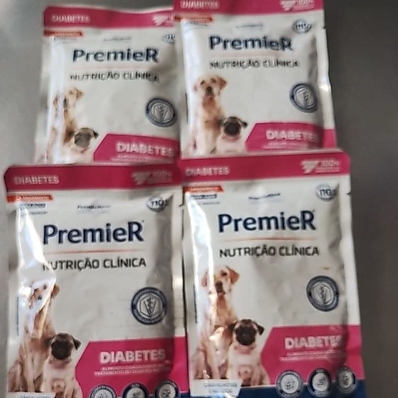 Combo 4 sachê premier nutrição clínica diabetes p cães adultos e filhote 85 gr