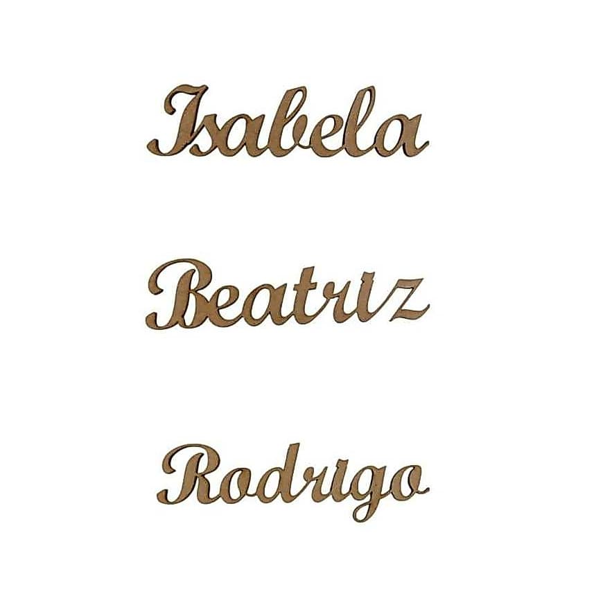 NOME EM MDF PERSONALIZADO