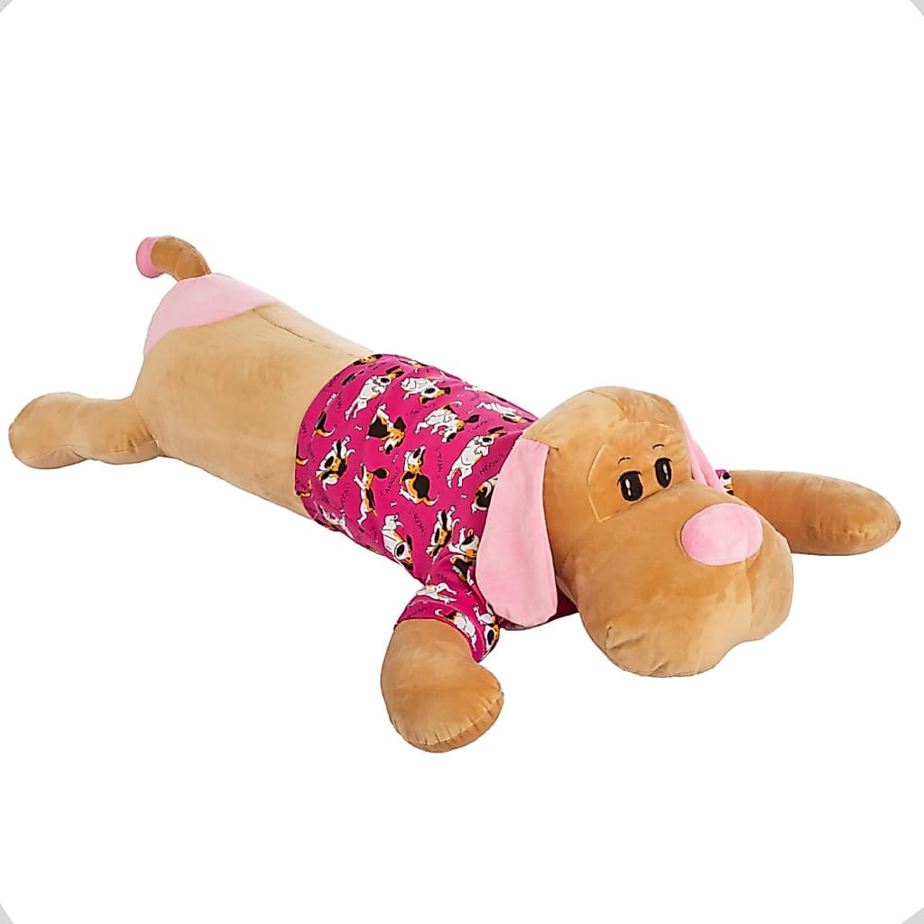 Xuxão Travesseiro Corpo Cachorro Pelúcia Dormir Confortável Antialérgico Presentes Abraço