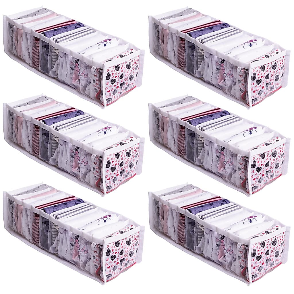 Kit 6 Colmeia Organizadora 40x10x10 Gaveta Roupas Bebês