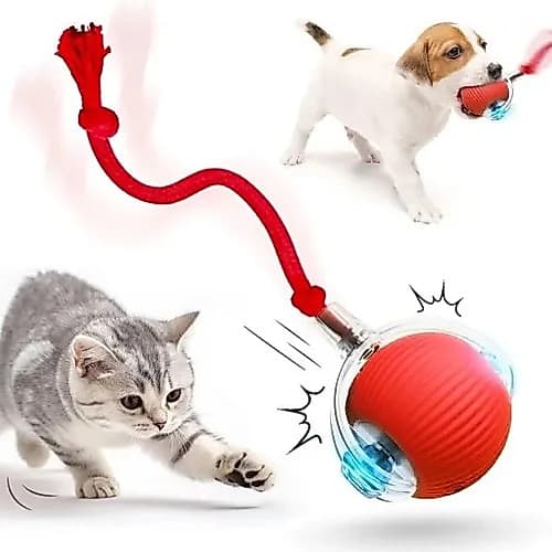 Brinquedos Inteligentes Para Gatos Bola De Rolamento Automática Cauda FalsaRecarreg¡vel Elétrico