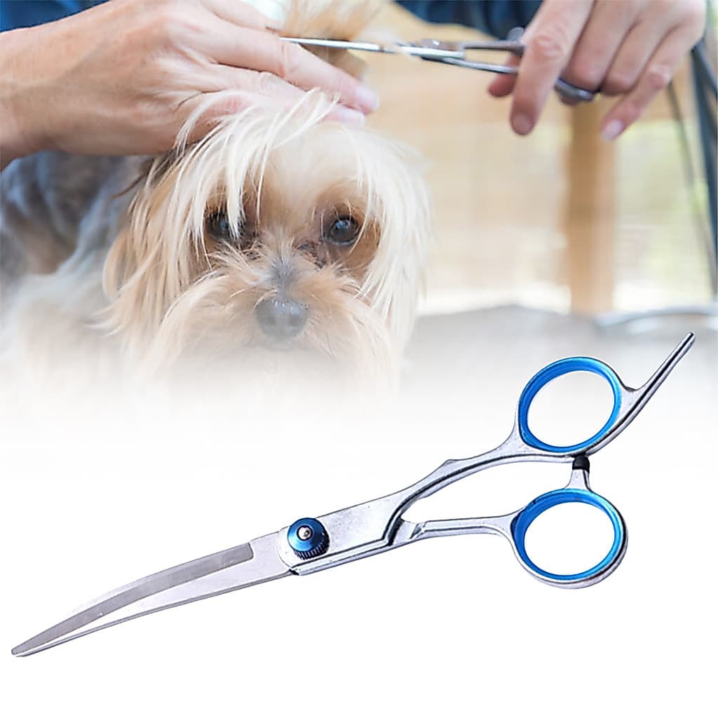 Nova Segurança Pet Grooming Tesoura Profissional De Aço Inoxidável Cabelo Do Cão Portátil Ferramenta Corte