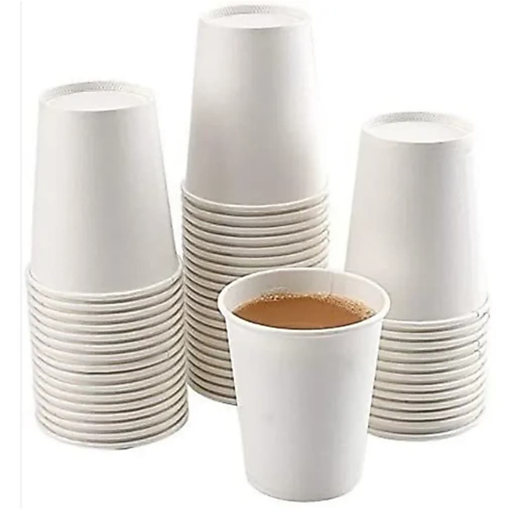 50 Copos de Papel Para Café ou Chá Biodegradável - 60ml/120ml/180ml/200ml
