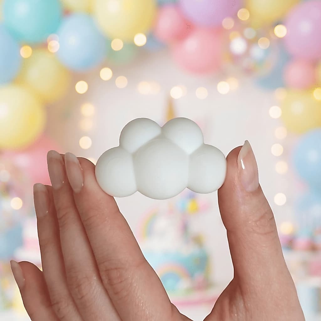 Kit Miniatura Nuvem 3D para Artesanato Enfeites Lembrancinhas