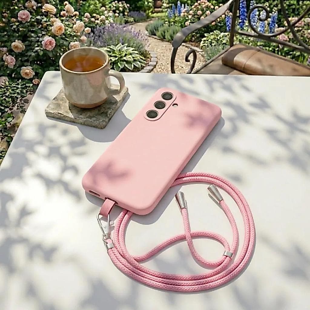 Capa Capinha Galaxy A03 A03S A03CORE A13 A23 A33 A53 A73 Silicone Veludo Dentro com Cordão Ajustável