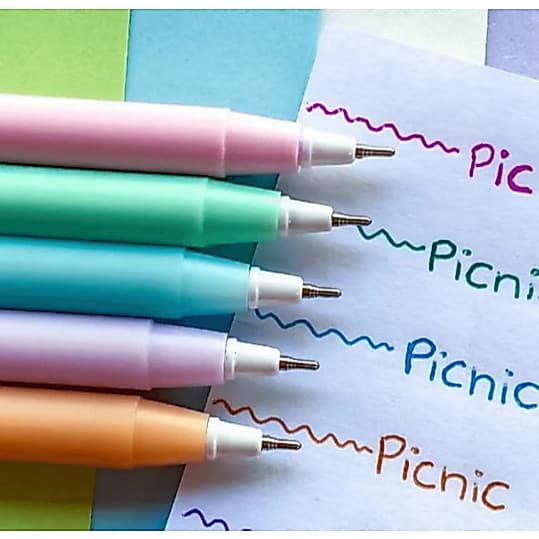 Caneta Esferográfica Leo e Leo Picnic 0.7mm Kit com 5 Cores