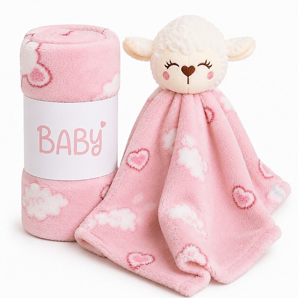 Kit Manta com Naninha Bebê Fleece Toque Super Macio Antialérgica