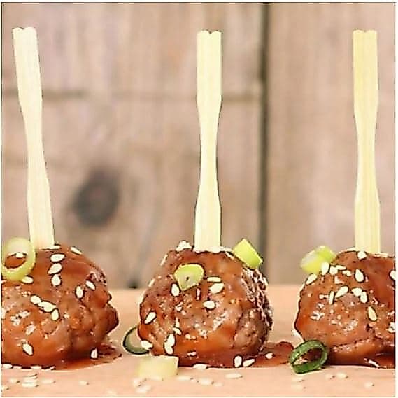 Mini Garfo Coquetel Em Bambu Para Petisco 9cm 100 Unidades para Festa decoração de Mesa