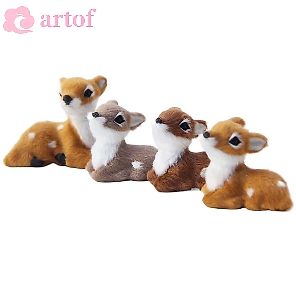 ARTOF Simulação Cervo Modelo Estatueta Jardim Miniaturas Cervos Artificiais Decoração De Casa Animal Sika