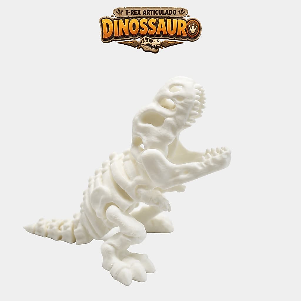 T-Rex Articulado Dinossauro Flexível Decorativo Brinquedo Colecionável