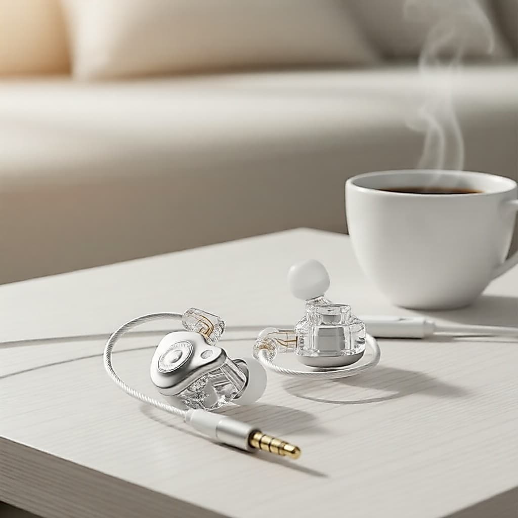 SPRISE Fones de ouvido intra-auriculares com fio tipo C 8D surround com graves e microfone - fones de ouvido estéreo