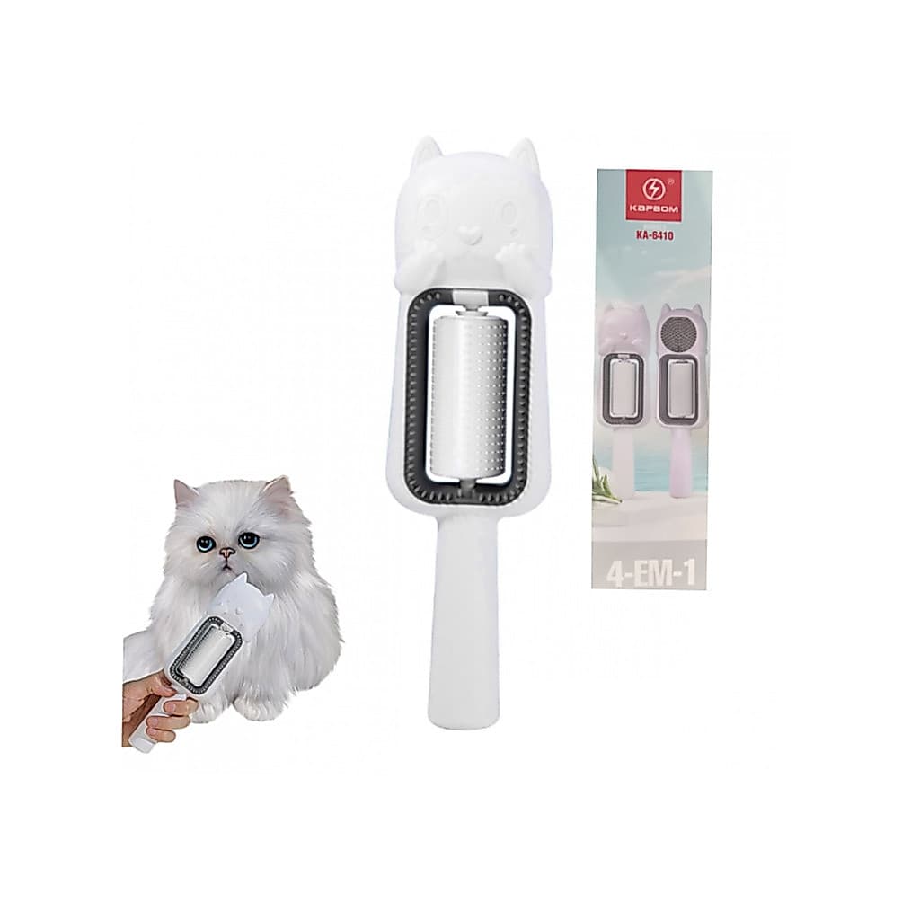 Escova Remove Pêlos Gato Pets 4 em 1