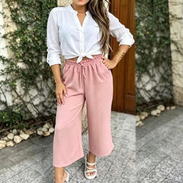 Calça Pantacourt Dunas Feminina Elegante Estilo.