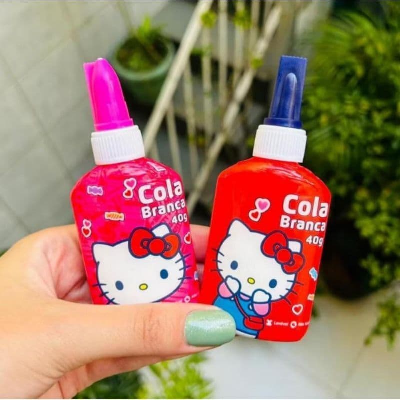 Cola Branca Líquida Hello Kitty 40g Leo&Leo | Escolar, Artesanato e Papelaria Fofa