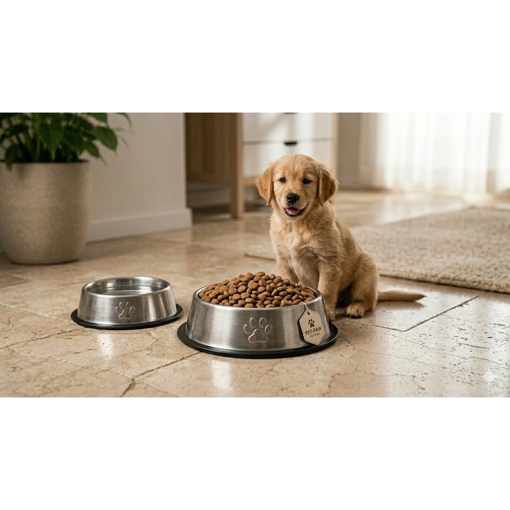 Comedouro Inox Antiderrapante para Cachorro e Gato Tigela para Ração e Água - Antiderrapante Redondo