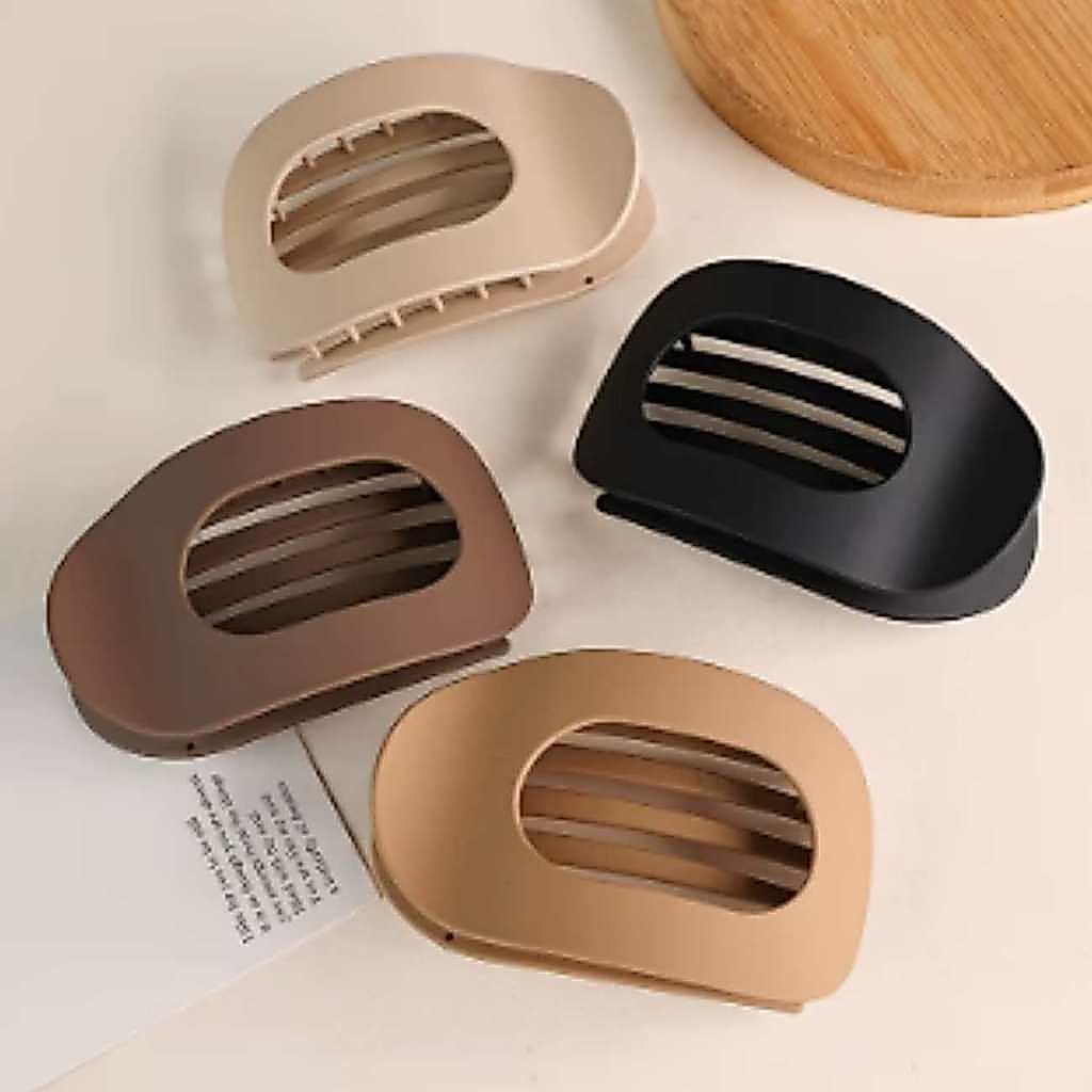 Clipe de Cabelo Bico de Pato - Presilha Oval Coreana Garra Designer Curvo Anti-impacto