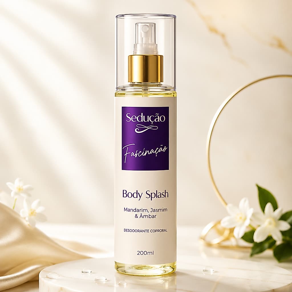 Body Splash Sedução Fascinação Mandarina Jasmim Âmbar 200ml