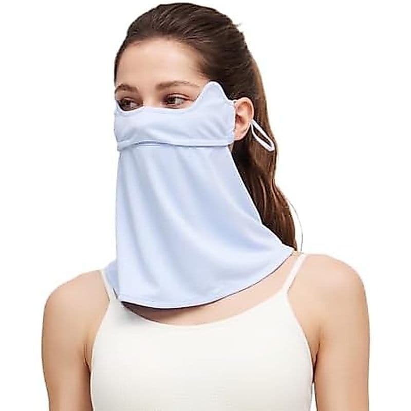 Sun UV Face Máscara UPF50 + Lenço Polaina De Pescoço Capa Facial De Resfriamento Respirável Para Atividades Ao Ar Livre