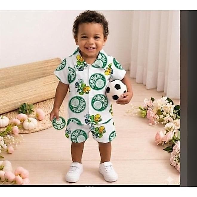Conjunto Mauricinho infantil do PALMEIRAS (1,2,3 e 4 anos)