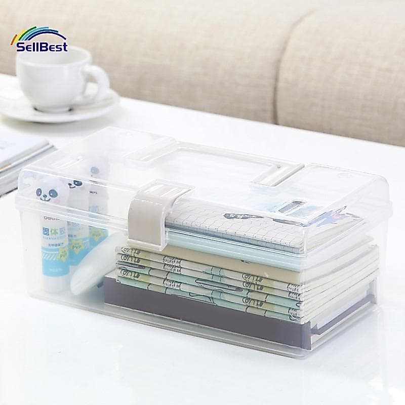 Sellbest Caixa De Armazenamento Transparente De Plástico , Diversa Doméstica , Recipiente De Contas De Joias De Brinqued