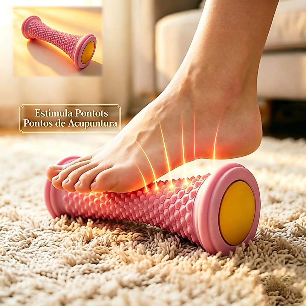 Rolo de Massagem Manual em TPR Macio – Para Auto-Massagem nos Pés, Design Ergonômico