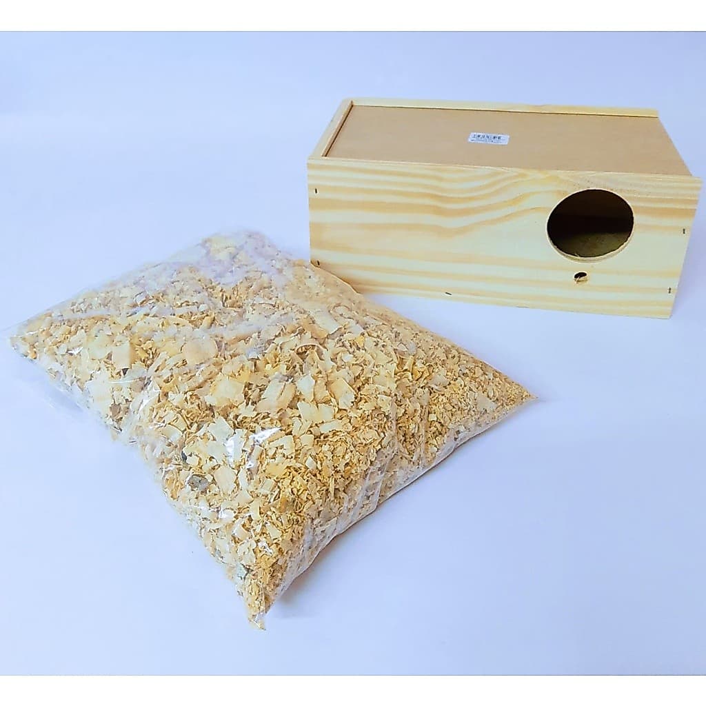 Ninho Calopsita ,rosela + 1 Pacote De Serragem Maravalha Madeira Pinus (promoção)