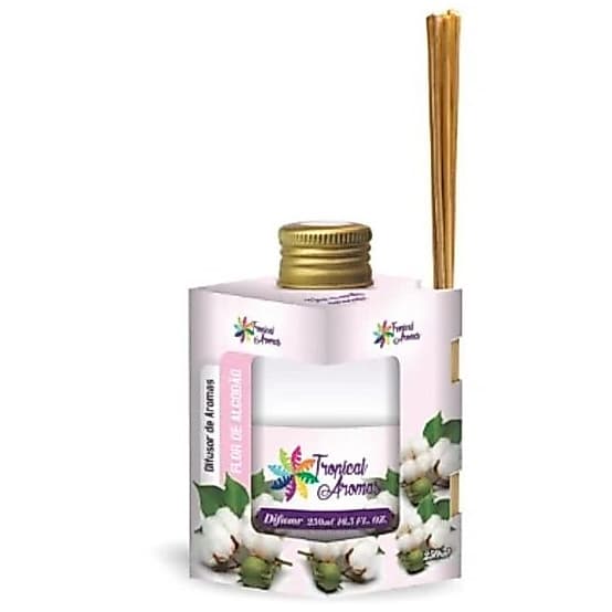 Difusor de Ambiente Tropical Aromas Aromático Flor de Algodão 250ml