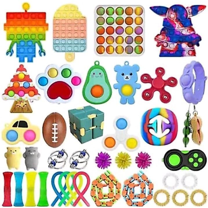 Kit Fidget Toys +Pop It Anti Stress Sensorial Opções para Escolher Presente de Natal