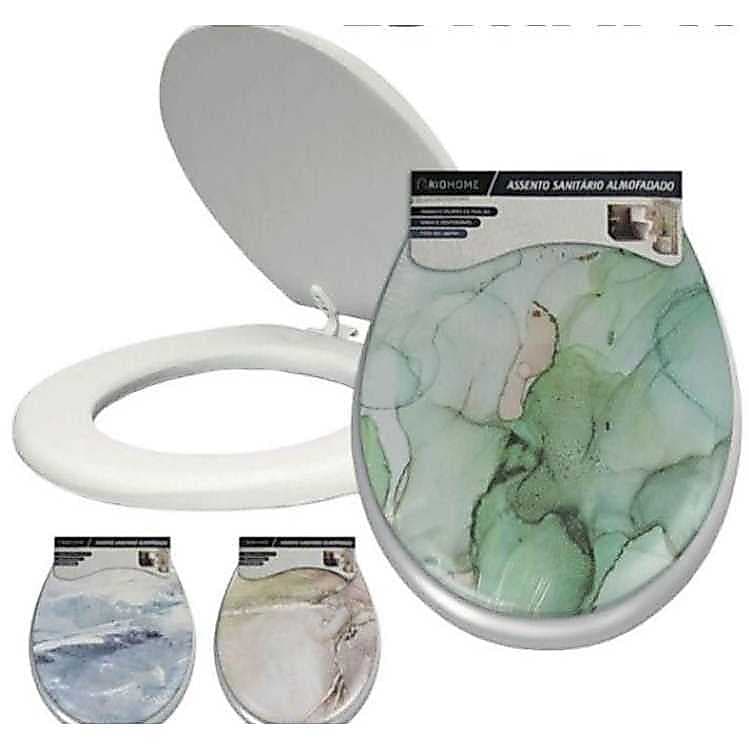 Assento Sanitário Almofadado Soft Estampado Oval / Universal by Wincy