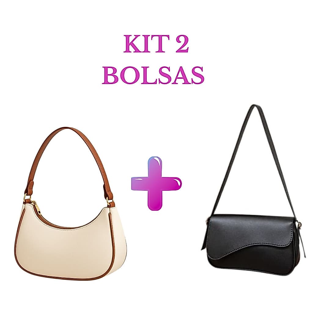Kit 2 Bolsas Femininas Estilosas – Elegância e Versatilidade no Seu Look