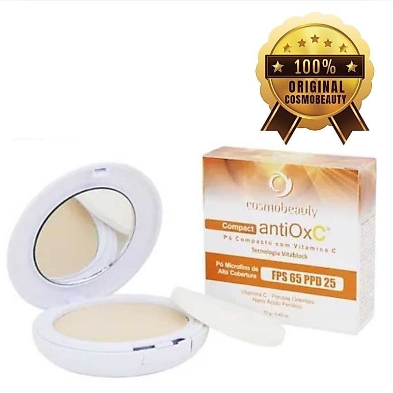 Pó Compacto Vitamina C Antiox C FPS 65 PPD 25 com cor Cosmobeauty