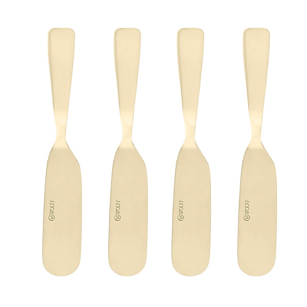 Kit Espátulas Gourmet Wolff  (4 Peças) Dourada