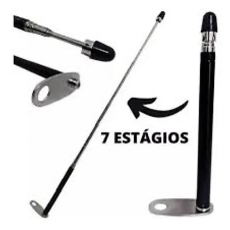 Antena Corta Linha Pipa Anti Cerol Moto Inox Retrátil para retrovisor