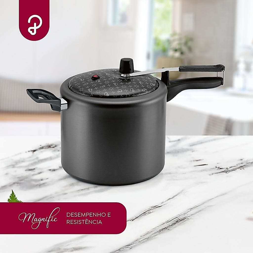 PANELA DE PRESSAO 7,0L FECHAMENTO INTERNO ANTIADERENTE GRAFITE PANELUX MAGNIFIC