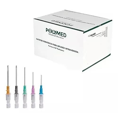 Cateter Polymed Jelco14G 16G 18G 20G 22G 24G Estéril Descartável Hospitala Médico 20  Unidade