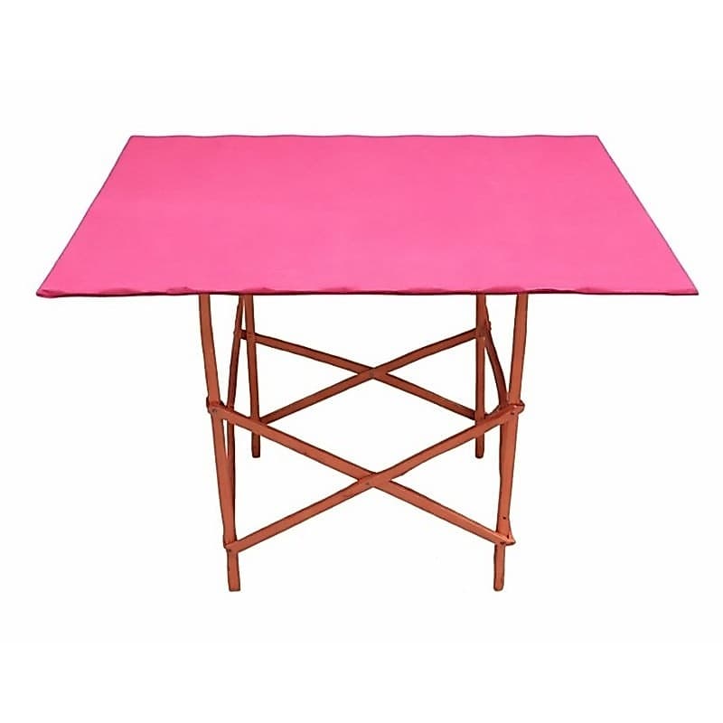 Banca Tripé Desmontável De 1 Metro Quadrado Cor Rosa Pink Em Nylon 600 Para Camelô Ambulante