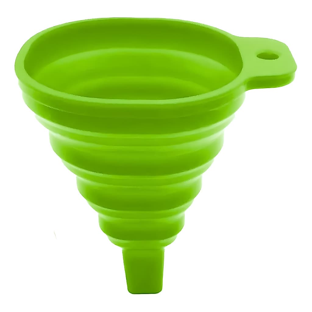 Funil de Silicone Dobrável Retrátil Utensílio de Cozinha Verde