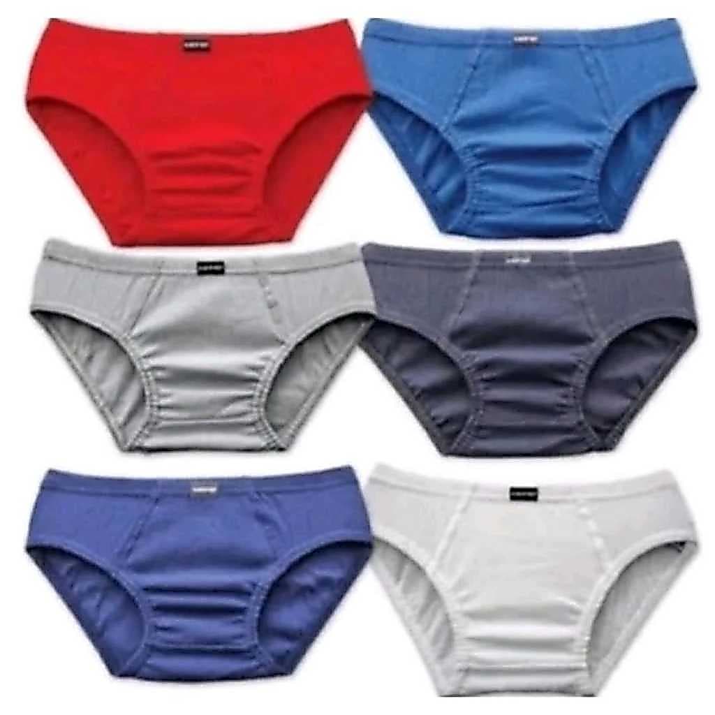 Kit 6 Cueca infantil e juvenil de algodão Cores Sortidas / tamanhos : 2 ao 16 anos