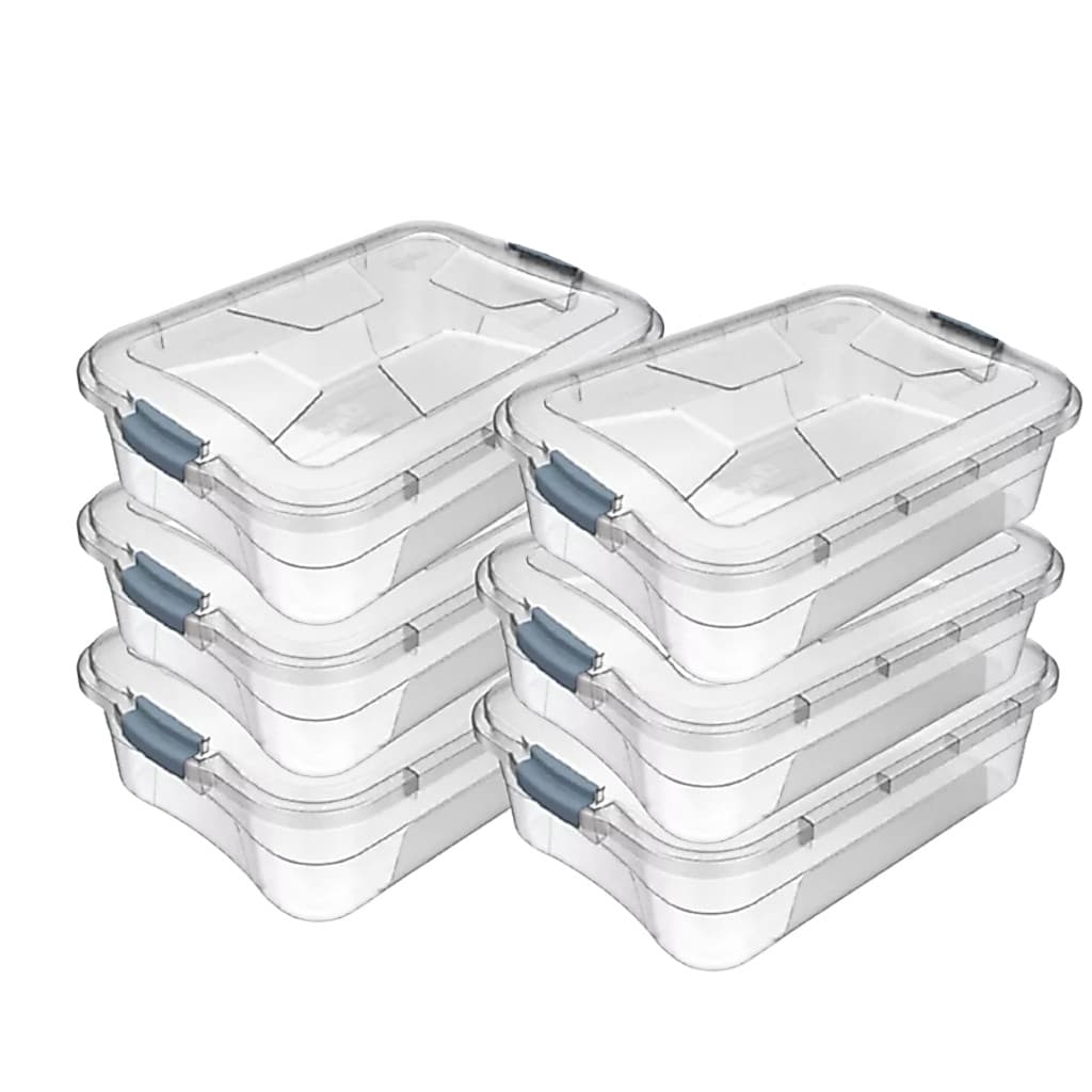 Kit 6 Caixas Organizadora Multiuso 10 Litros armário Guarda-Roupa