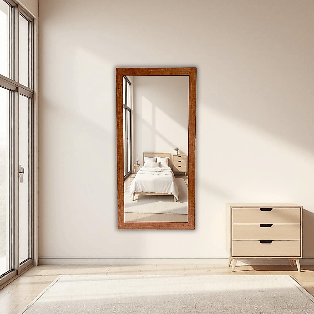 Espelho Decorativo Corpo Inteiro 40x90 cm Moldura Trabalhada Grande para Quarto, Sala e Banheiro