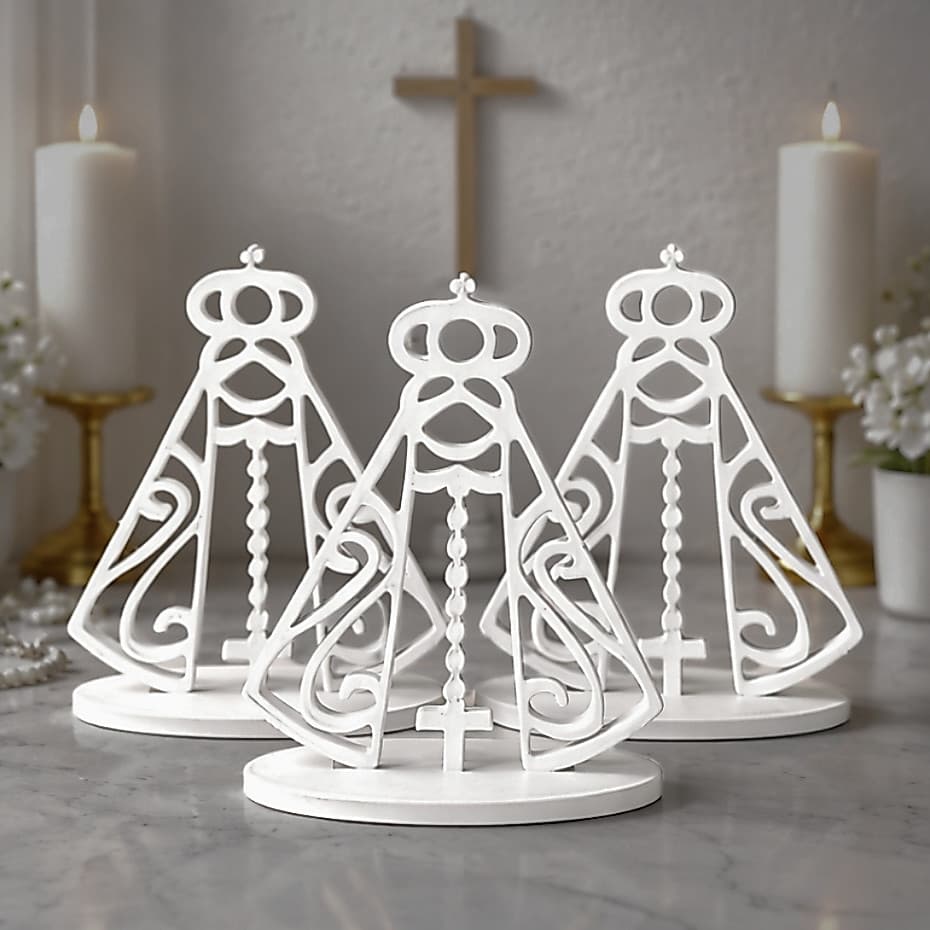 Kit Lembrancinha Totem Santinha Nossa senhora aparecida Batizado, Casamento crismas