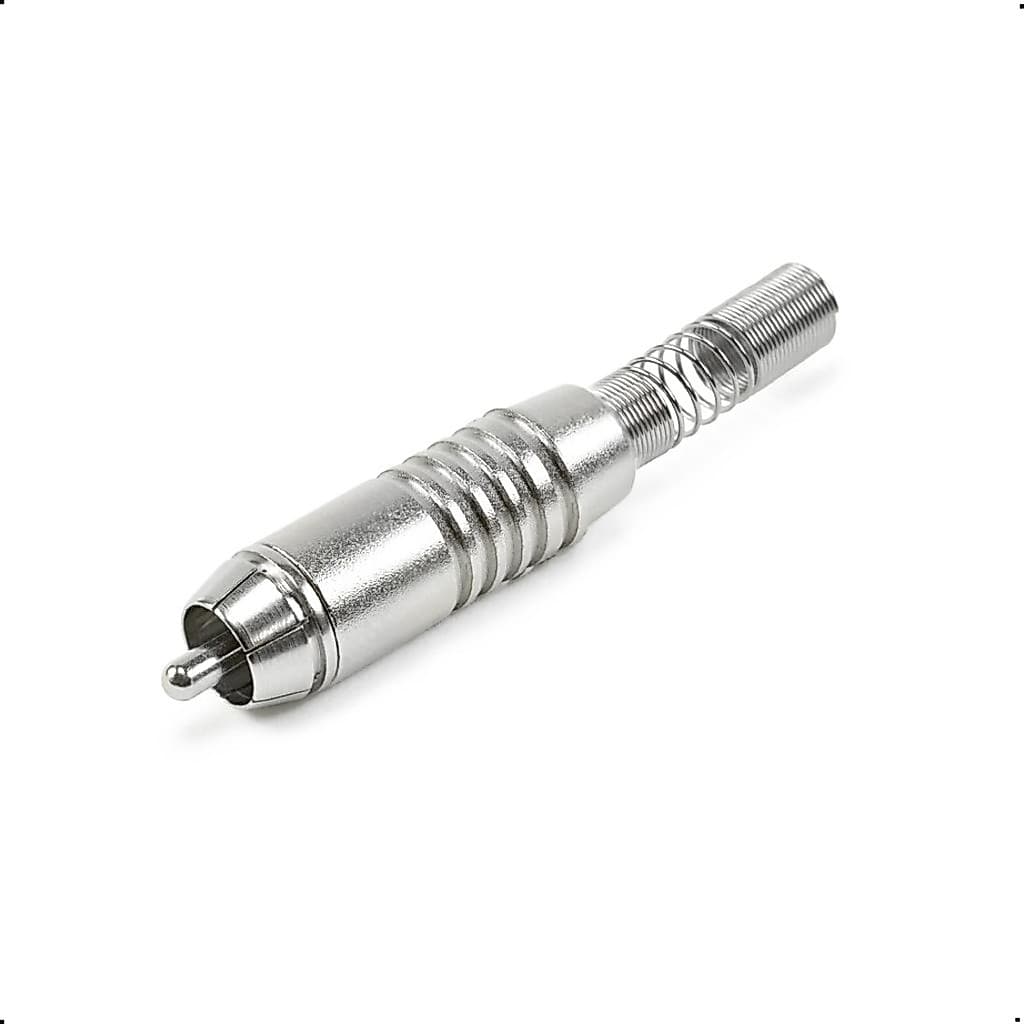 Plug Conector RCA Santo Angelo Metal com Mola Macho