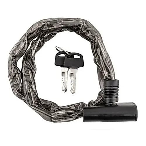 Cadeado Corrente Bike Com Chave 80cm Aço Resistente Preto