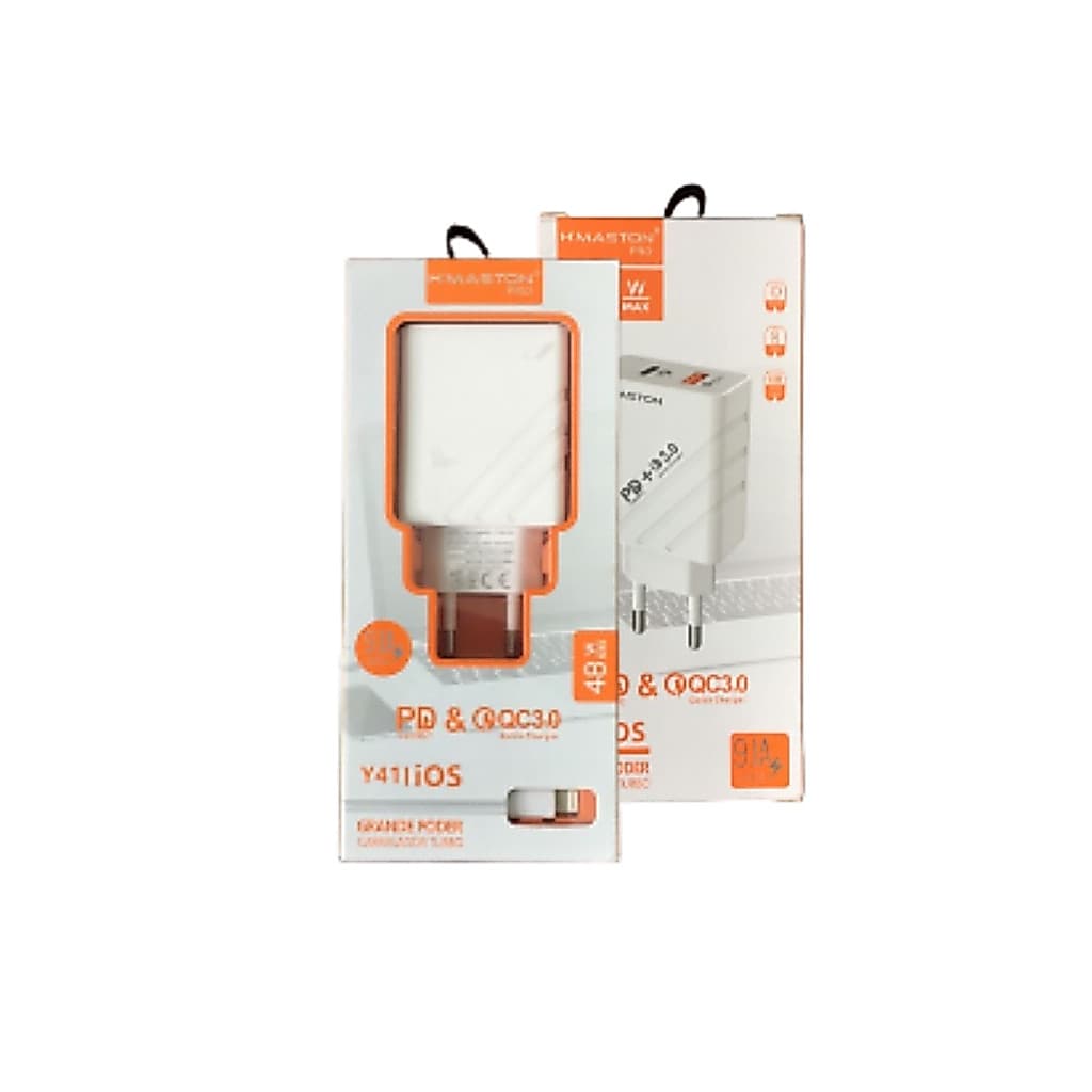 CARREGADOR H'MASTON DE PAREDE TURBO 9.1 A 48W Y41 COMPATIVEL IOS