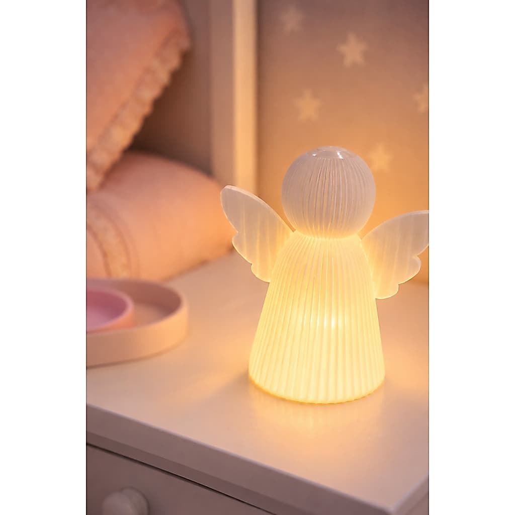 Luminária Decorativa Abajur Anjo Infantil com Luz Inclusa – Luminária Resistente para Quarto de Bebê