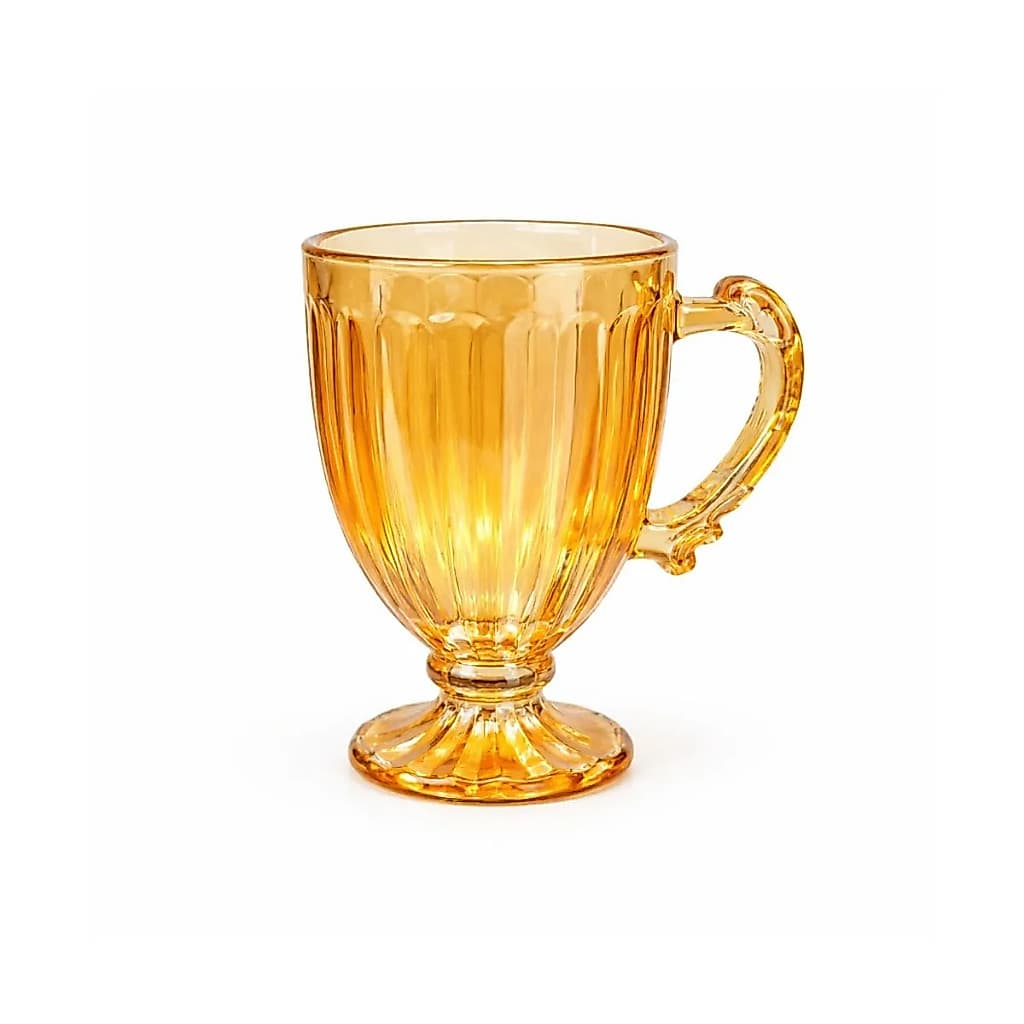 Caneca de Vidro Roma Âmbar 190ml - Kehome