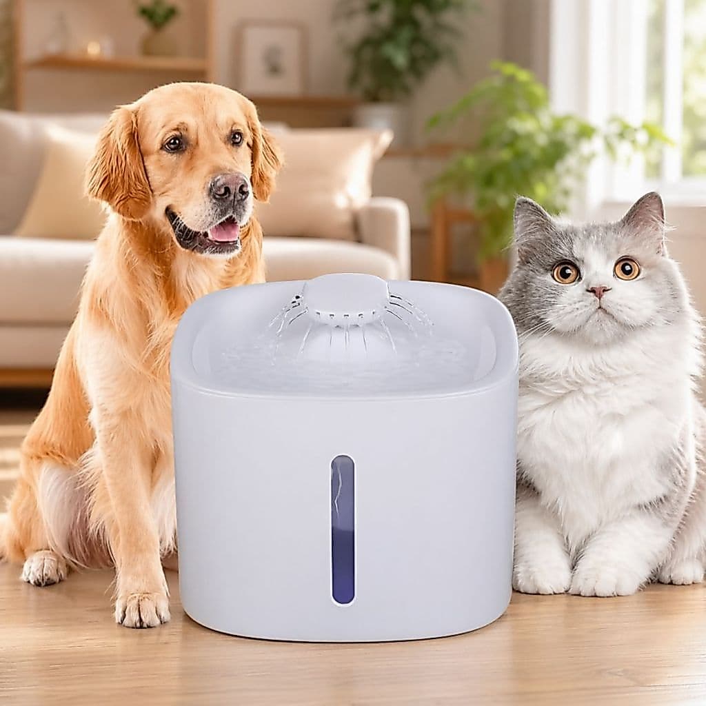 Bebedouro Fonte de Água Com Fio Elevado Automático Com Filtro Para Pet Cachorro Gato 3 Litros