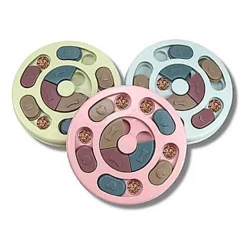 Brinquedo Interativo Comedouro lento para cachorro pet Puzzle redondo Porta petisco