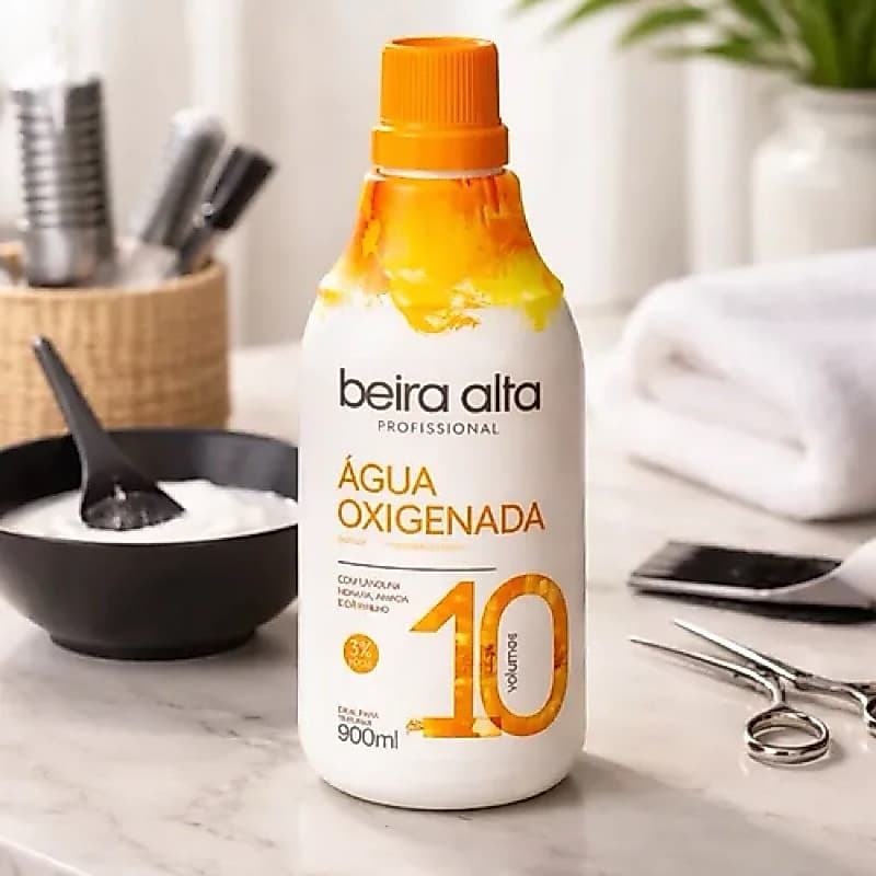 Água oxigenada beira alto profissional volume 10 900ml ,450ml e 90ml